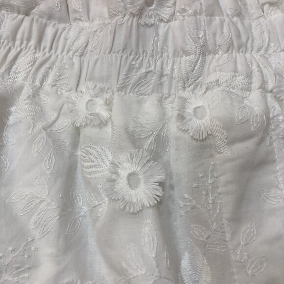 NEW Callie Mac Lizard Thicket Off White Floral Embroidered Shorts Size M - Picture 3 of 10